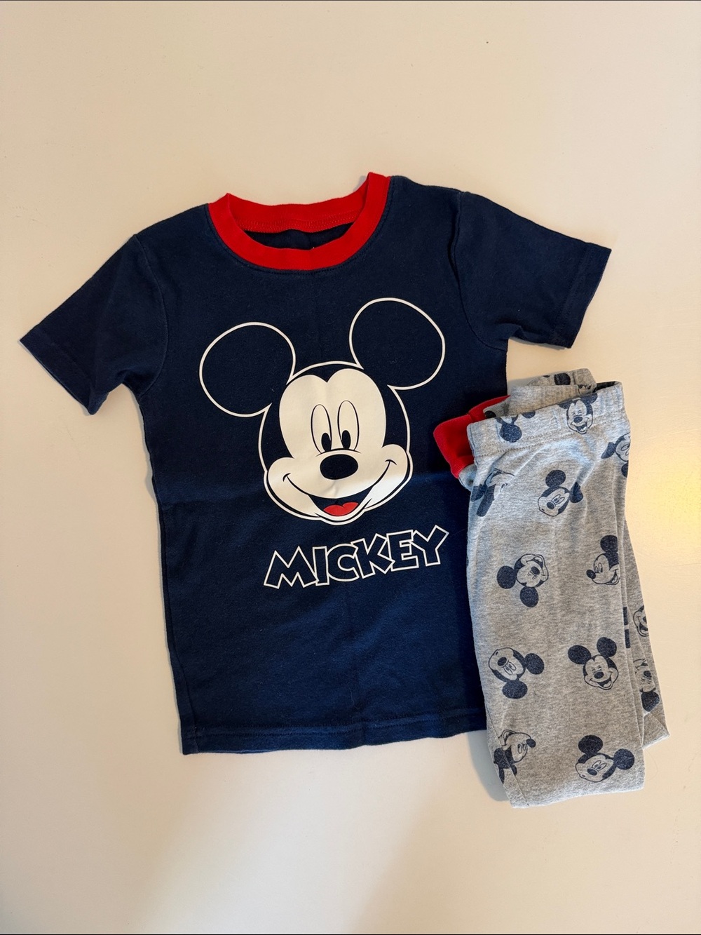 Carter's Navy & Red Mickey Mouse Pajama Set